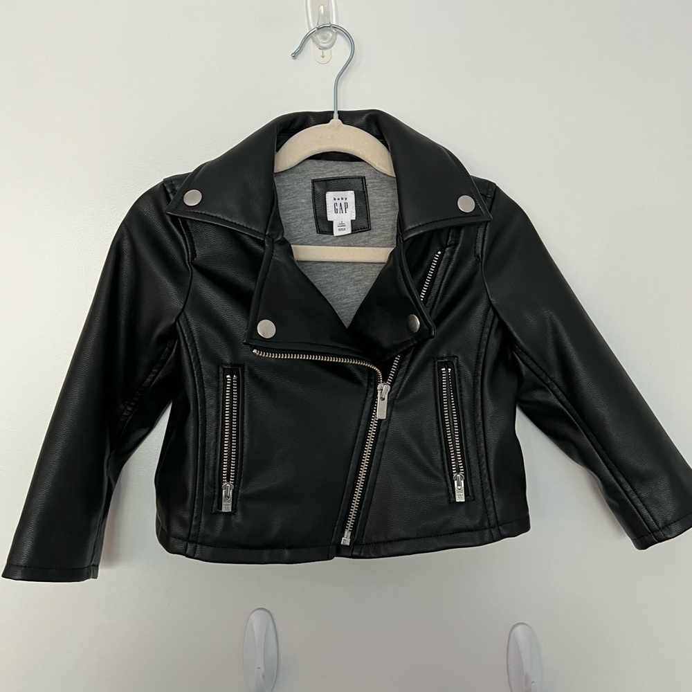 GAP toddler Faux-Leather Moto Jacket